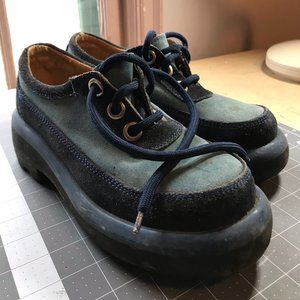 Rare John Fluevog Angels Blue Suede Shoes